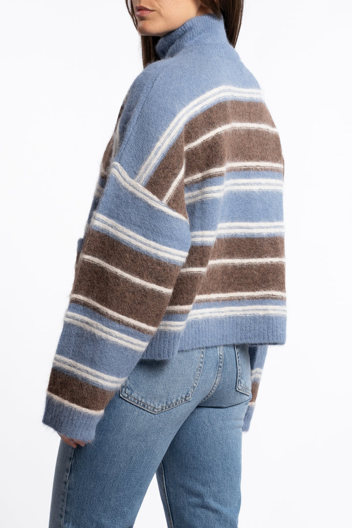 Tine Stripe Cardigan - Blue Stripe
