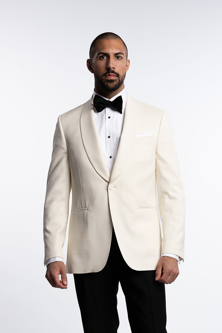 Figaro Tuxedo Blazer Off White