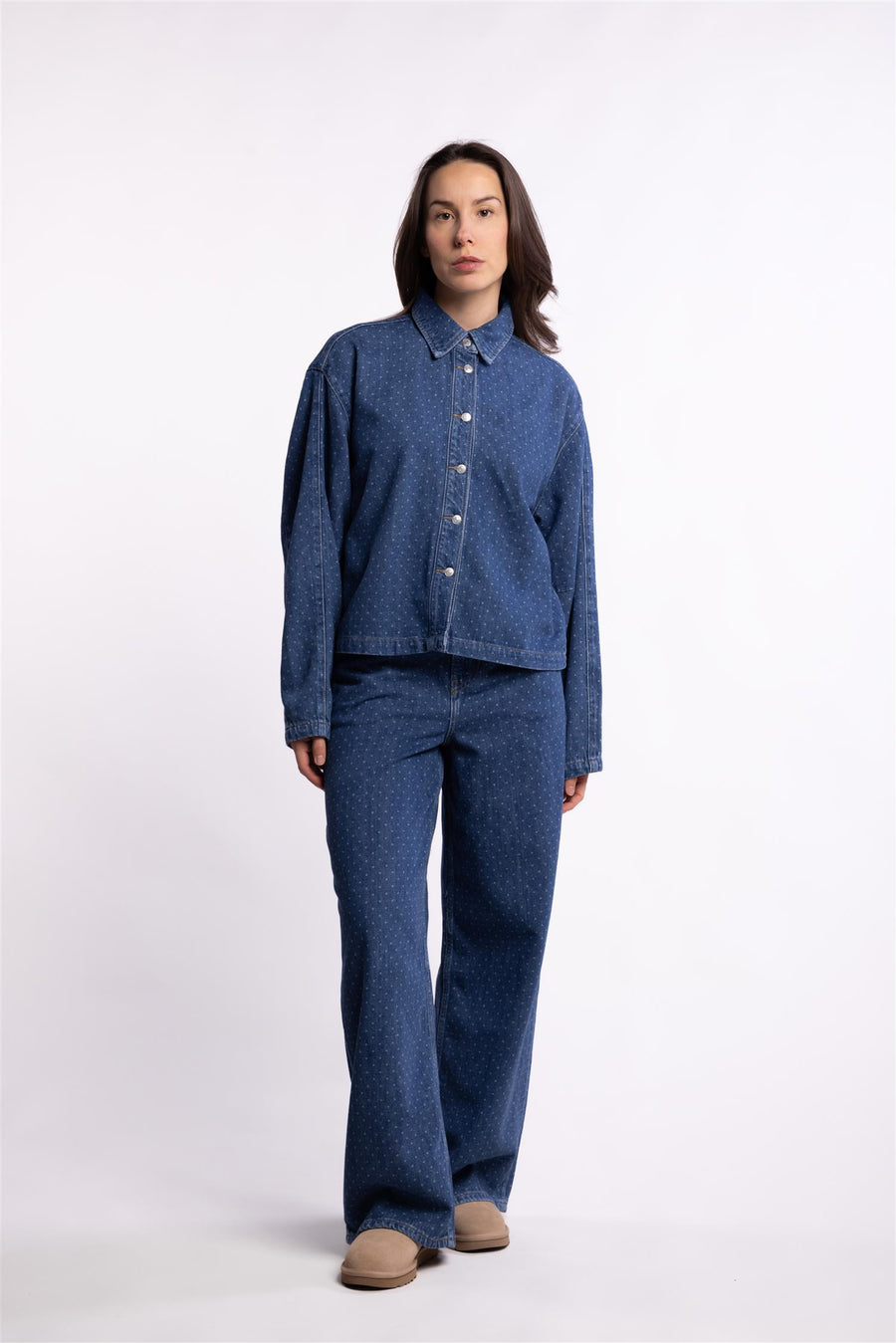 Marley shirt - Mid Blue Dot