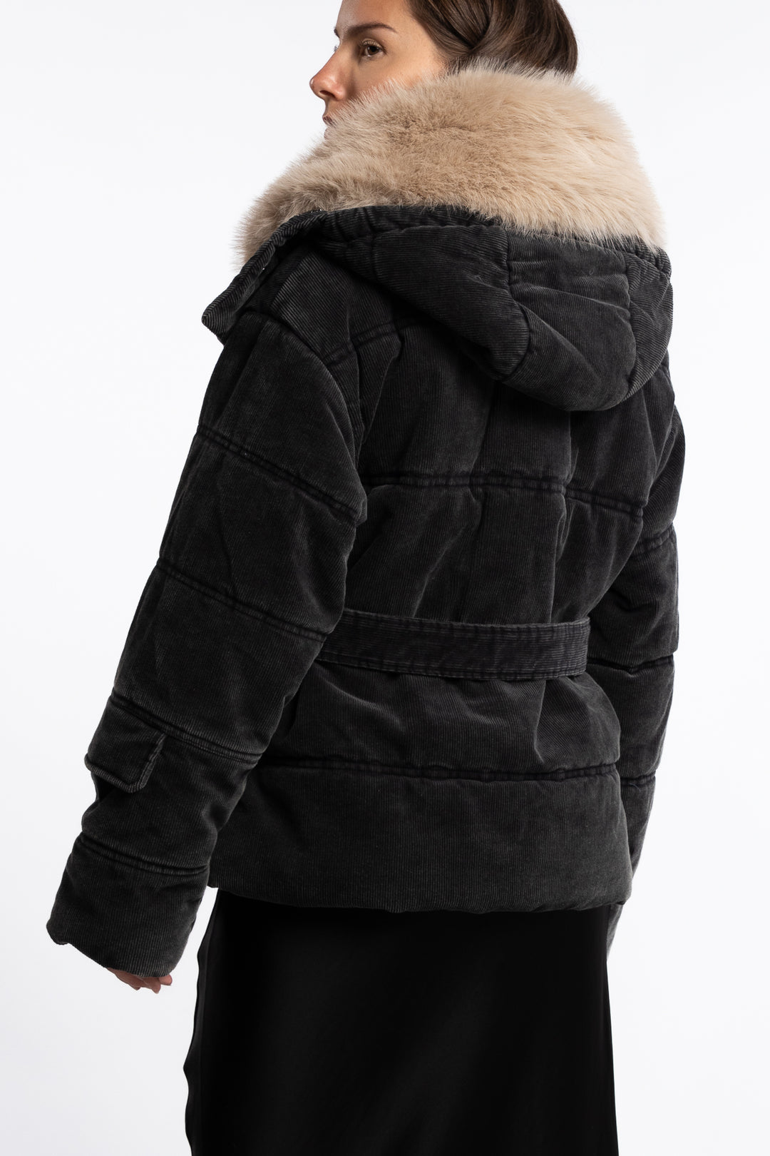 Steilia Corduroy Jacket - Black