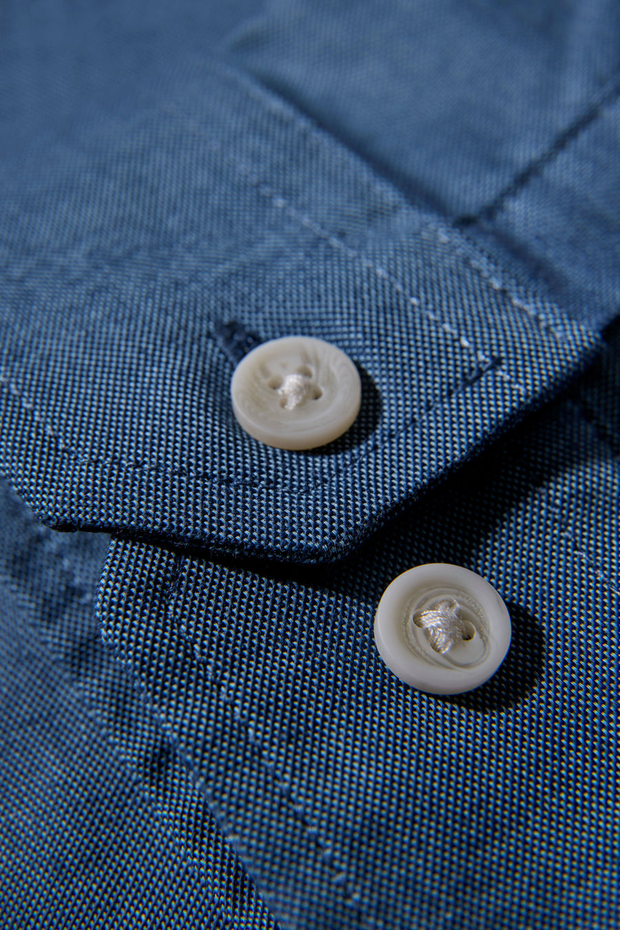 Oxford Superflex Shirt L/S Dusty Blue Mix - detaljbilde