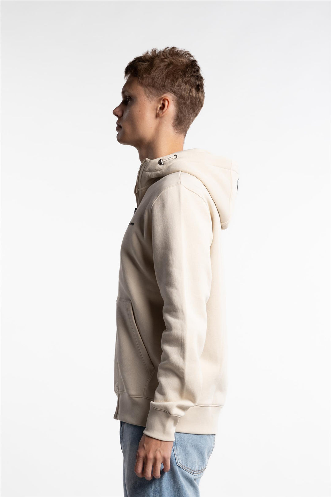 Bowman Logo Zip Hood Ivory