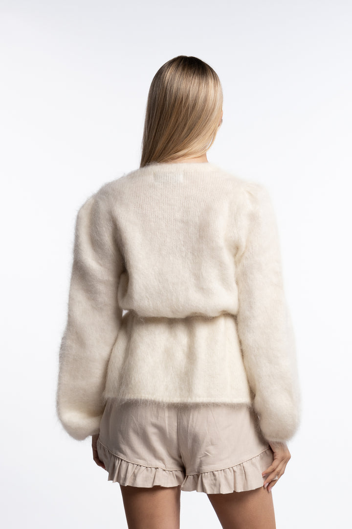 Fredrikke Chunky Cardigan- Bright White