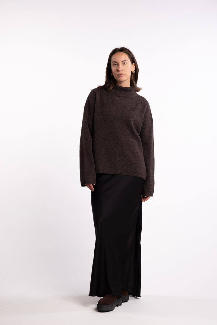 Chunky Turtleneck- Coffee