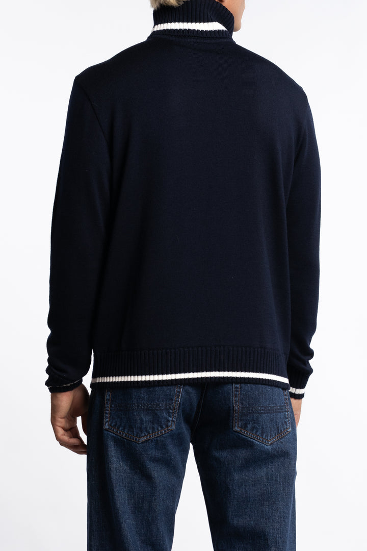 Wool Turtle Neck Navy