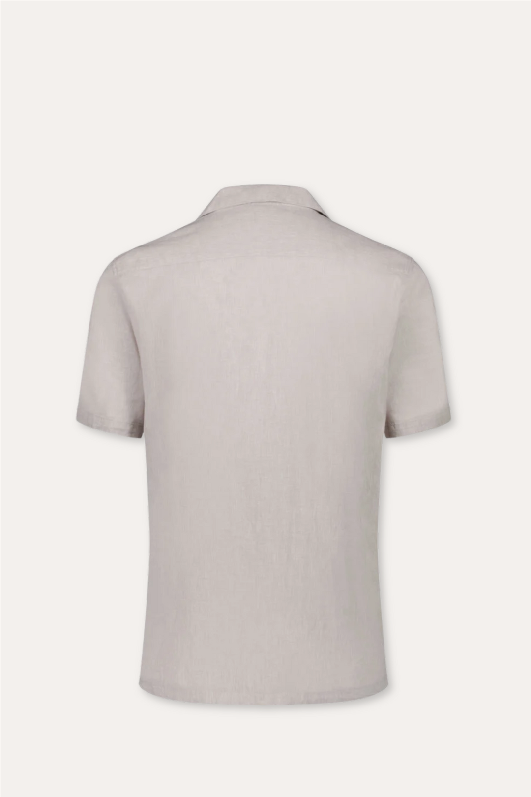 Casual Linen Blend Resort S/S Light Stone