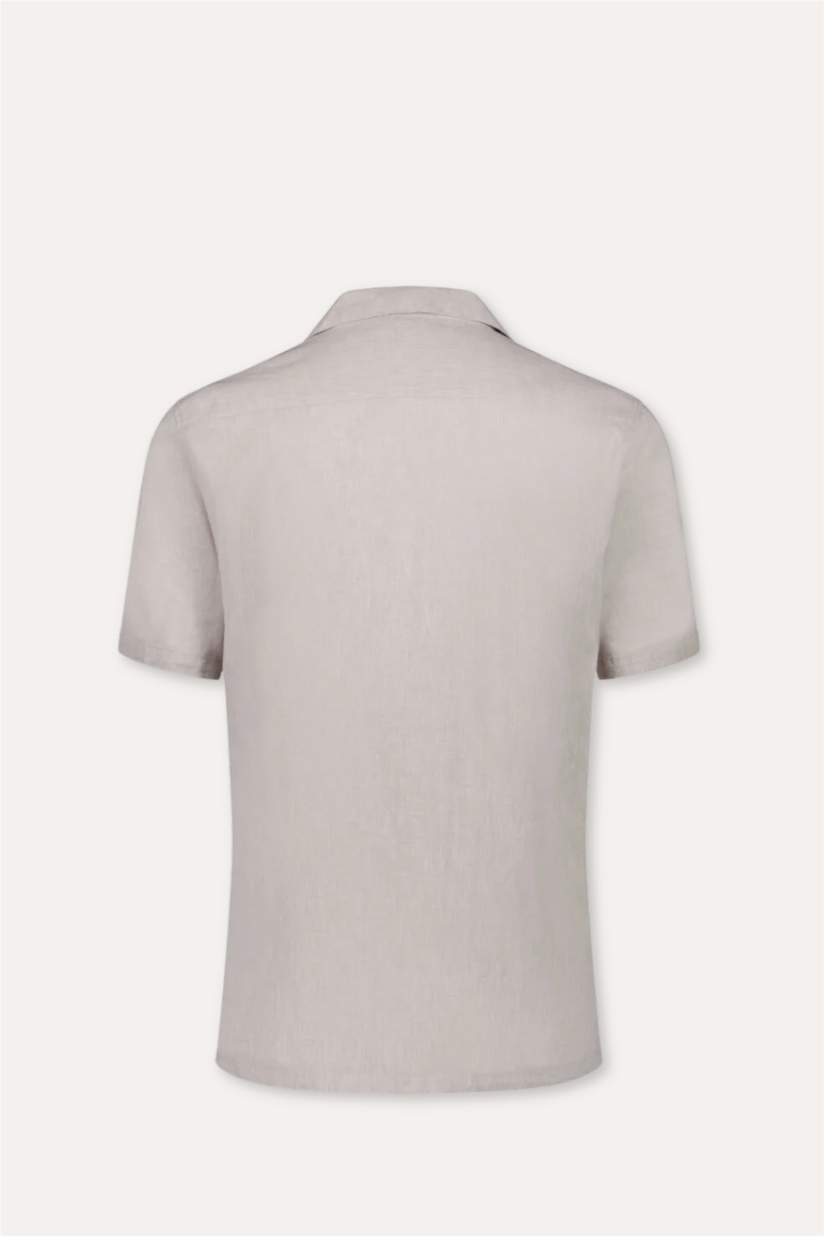 Casual Linen Blend Resort S/S Light Stone