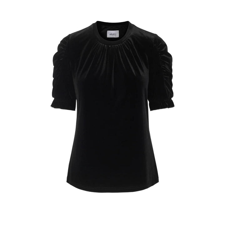 Emily Velour Top- Black