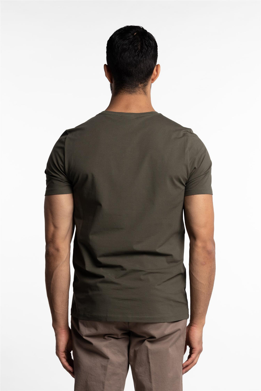 Kyran Cotton Stretch Slim Fit T-Shirt Green Cervo