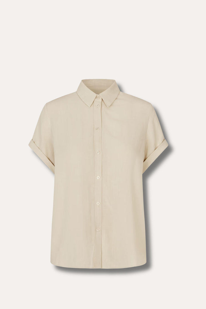 Samajana ss shirt 15938 - Bone White Mel