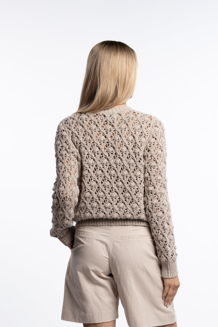 Rio Cotton Cardigan- Chickpea Beige