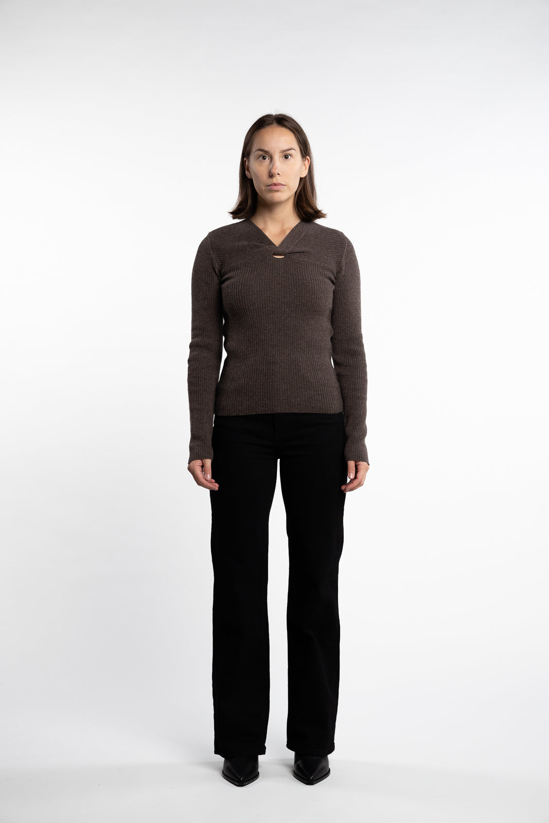 Melody Knit- Dark Taupe melange