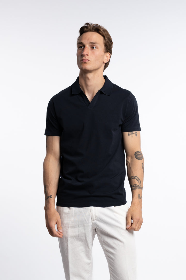 Stretch Polo Shirt Navy