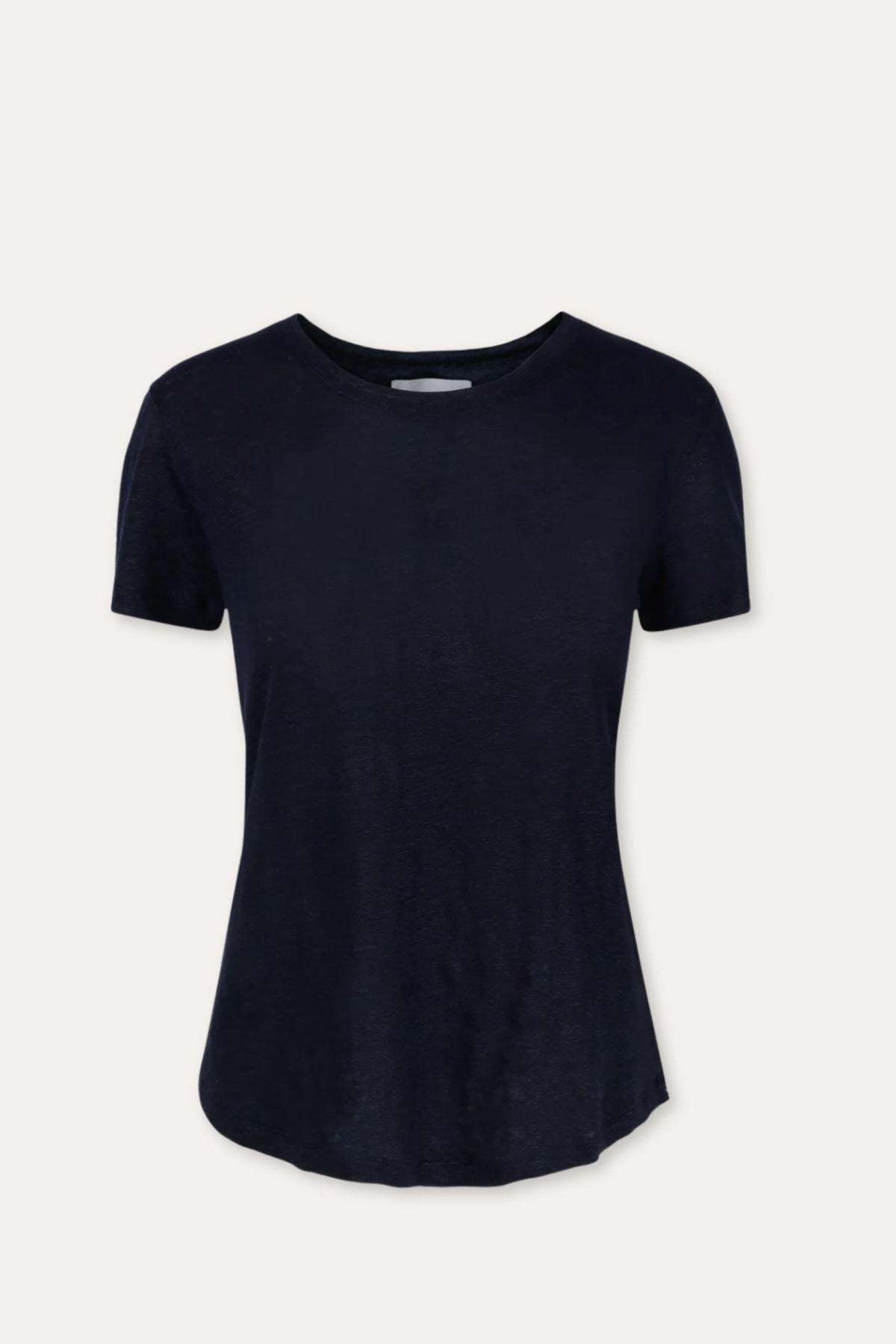 Jane Linen Tee- Navy