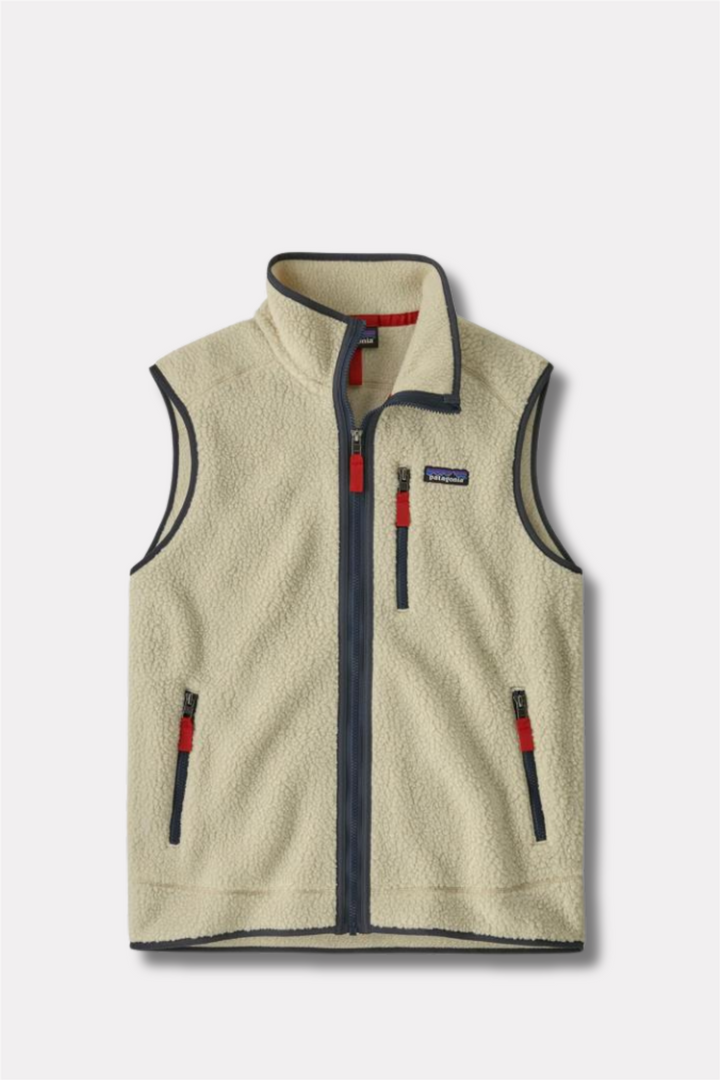 Retro Pile Vest Pelican w/Smolder Blue