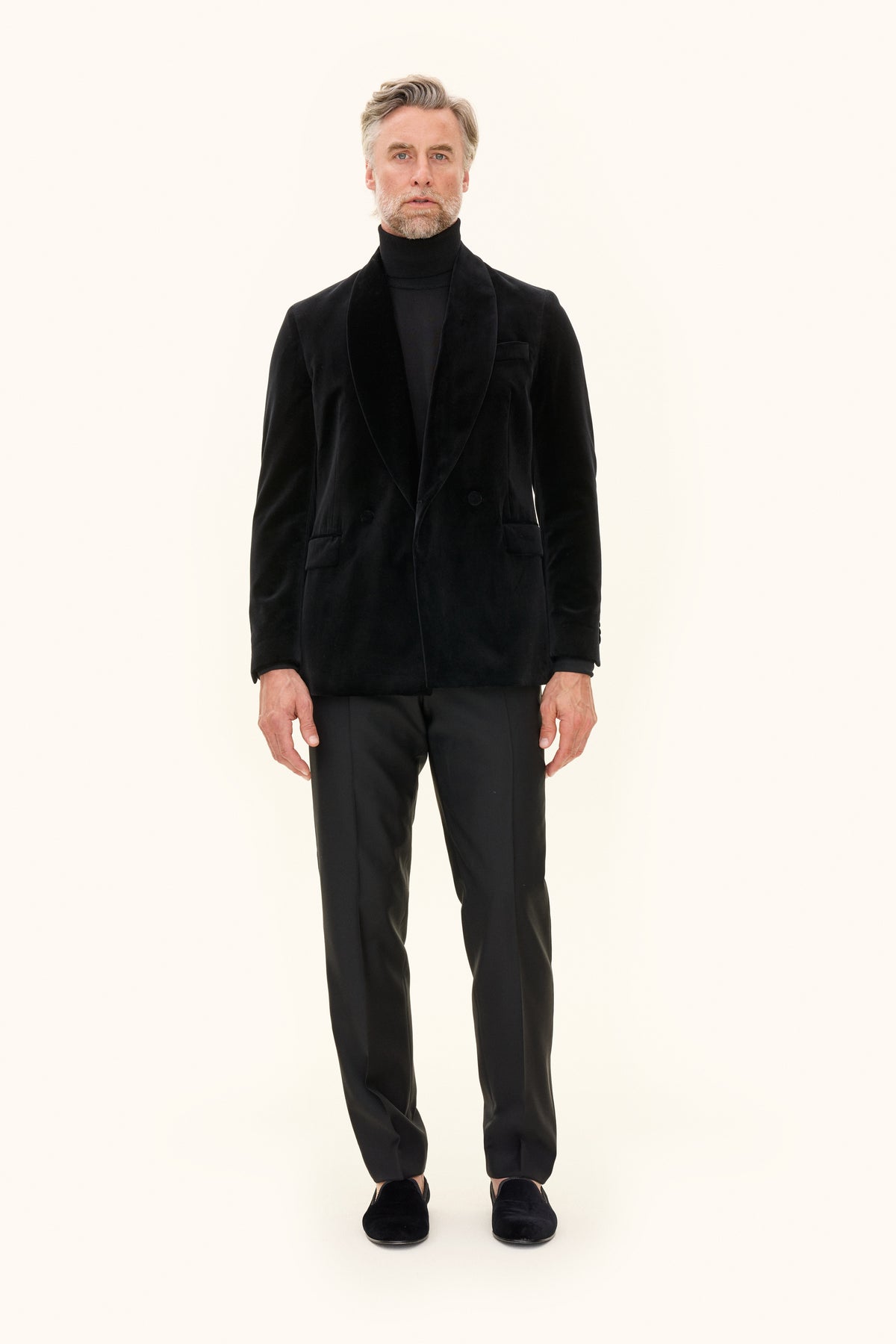Fattore Tuxedo Blazer Velvet Black