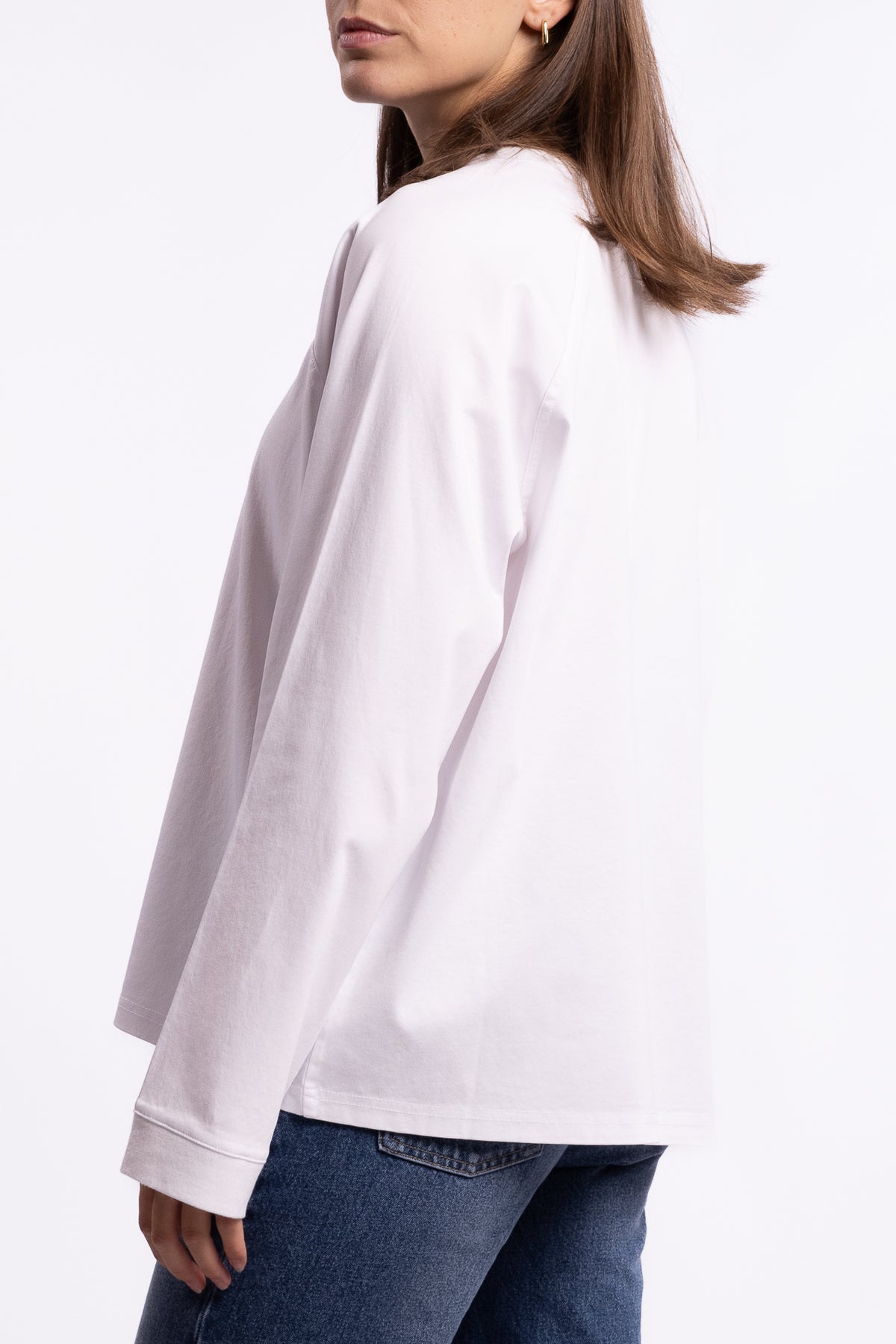 Thelma LS Cotton Tee- White