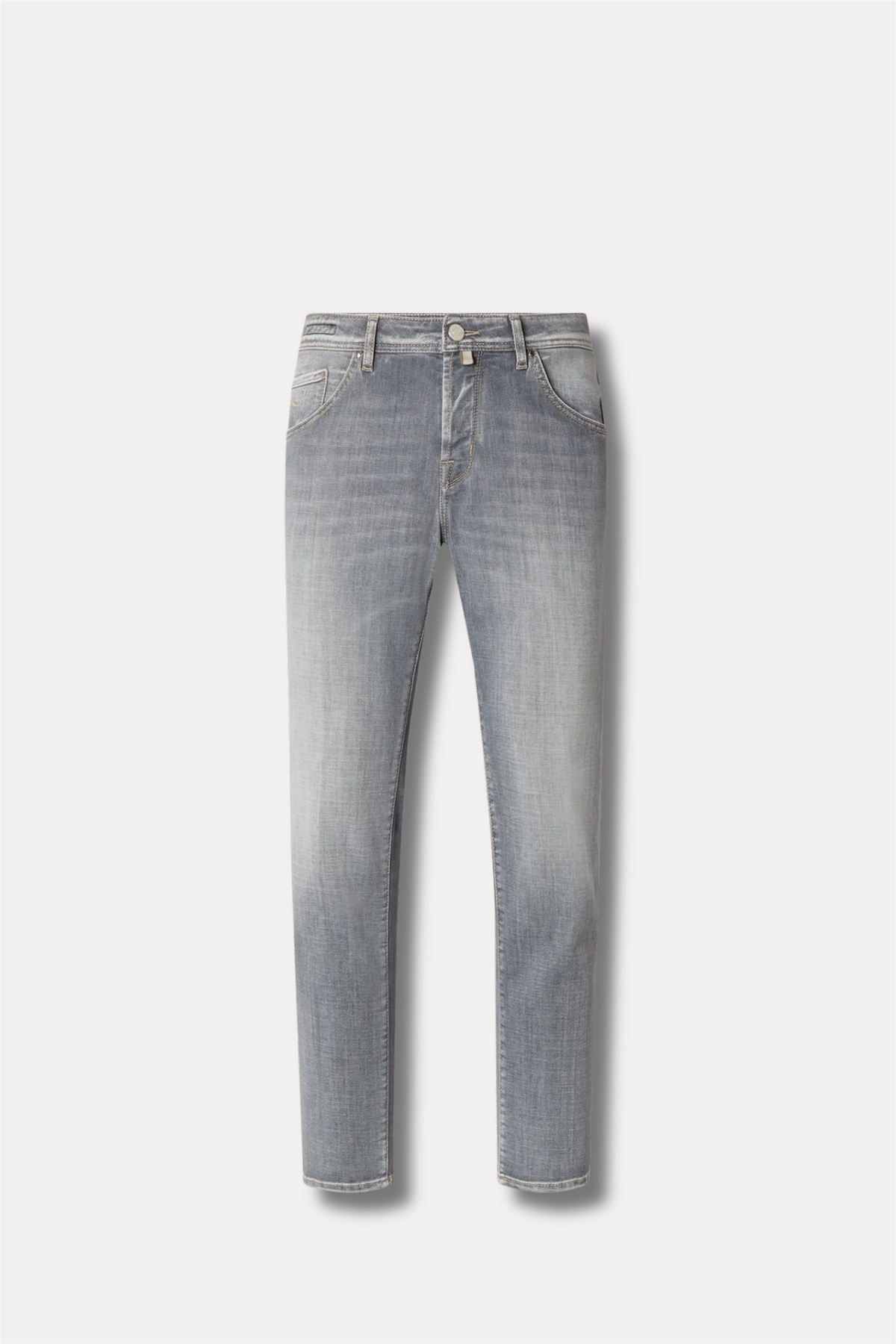 Scott Cropped Carrot Shape Stretch Jeans Light Black