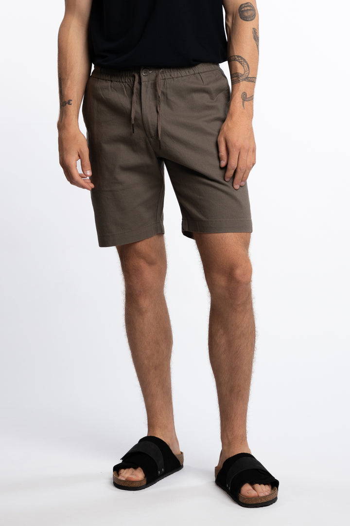 Barcelona Cotton/Linen Shorts Dusty Green