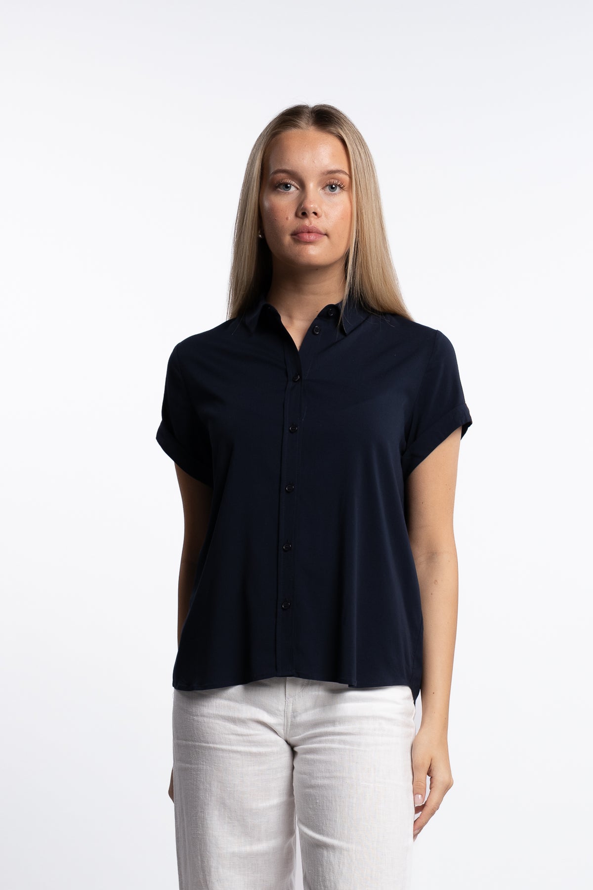 Majan ss shirt 9942- Dark Sapphire