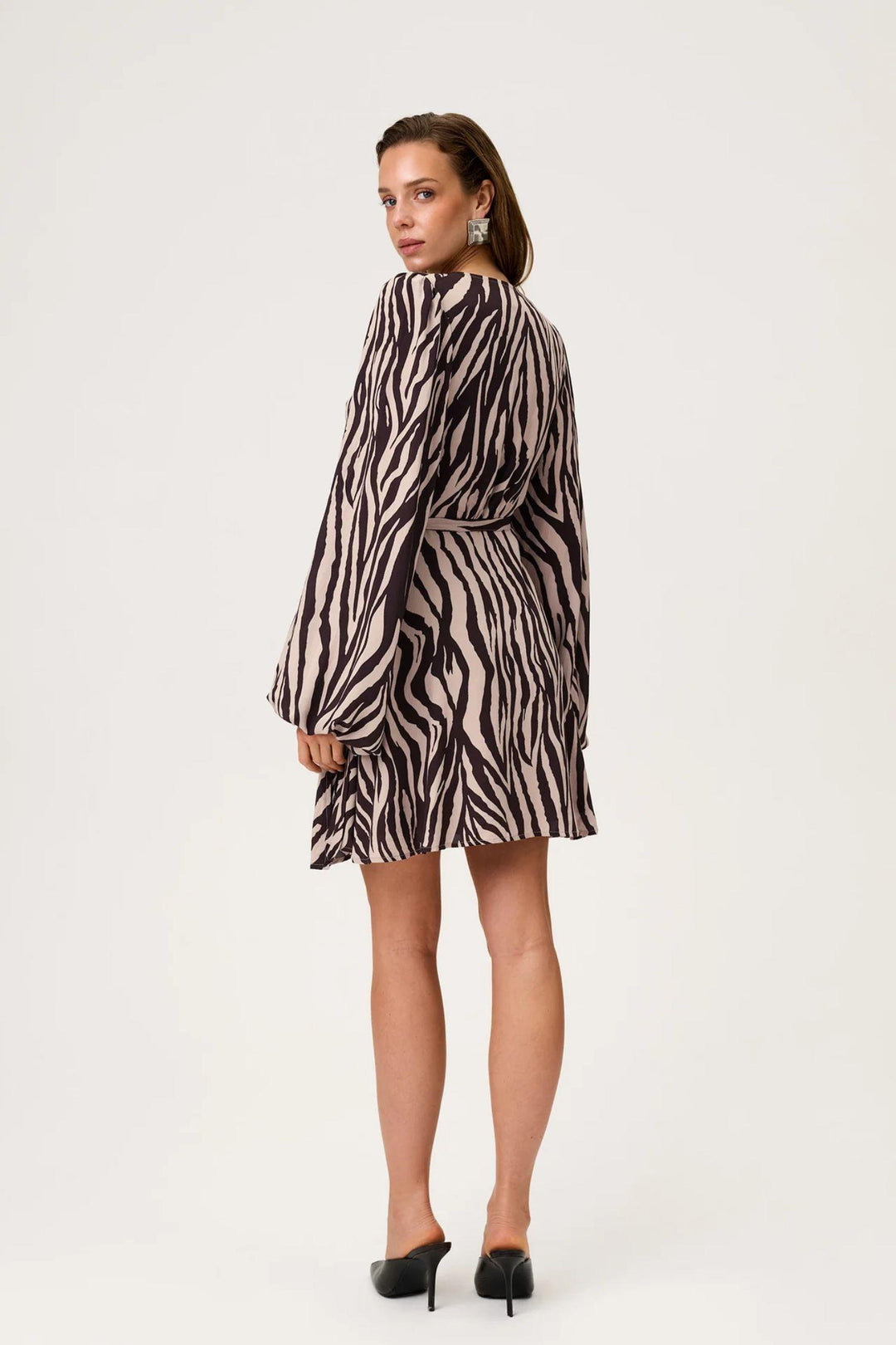 Portofino Mini Dress- Brown Zebra
