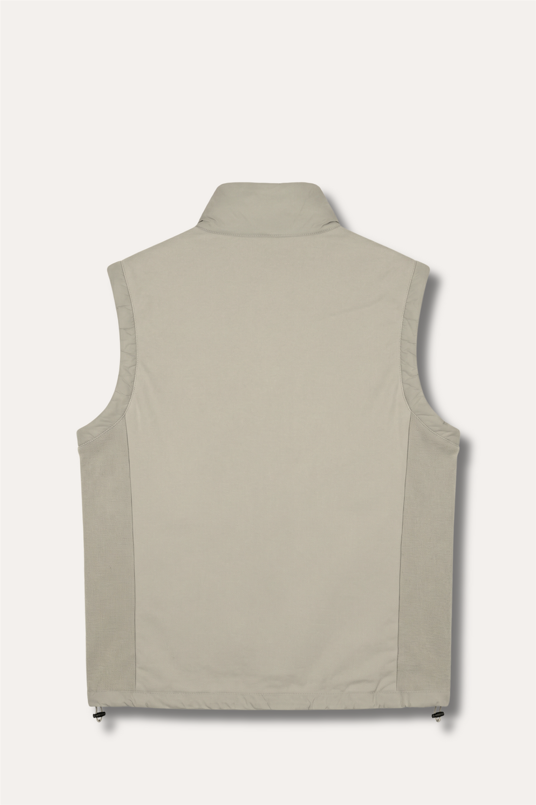 Vest With Knit Inserts Beige