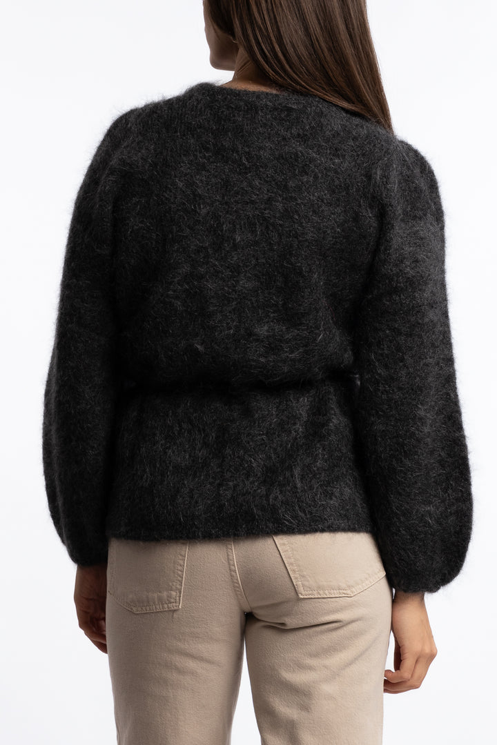 Fredrikke Chunky Cardigan- Charcoal