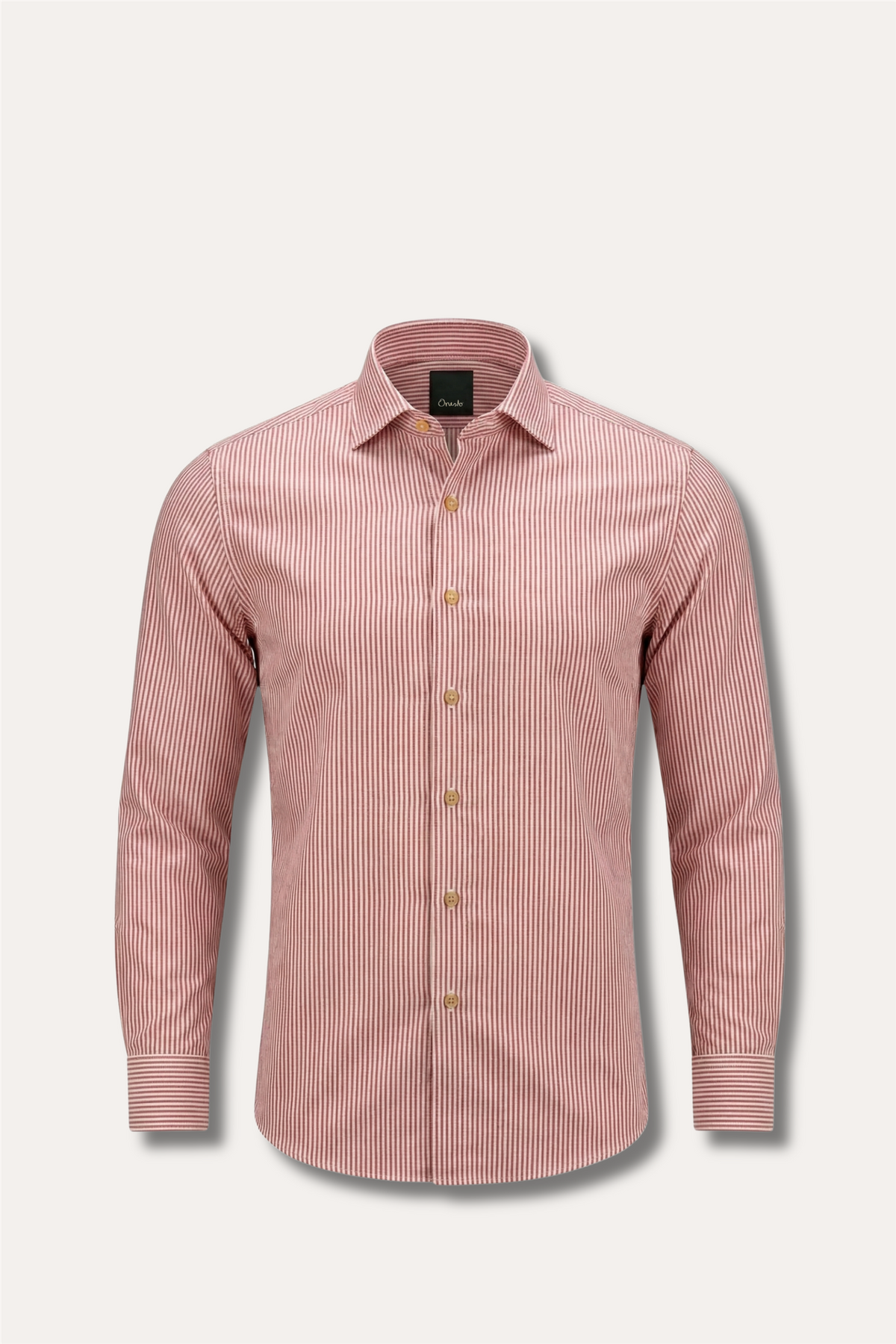 Oxford Cotton Shirt Red Stripe