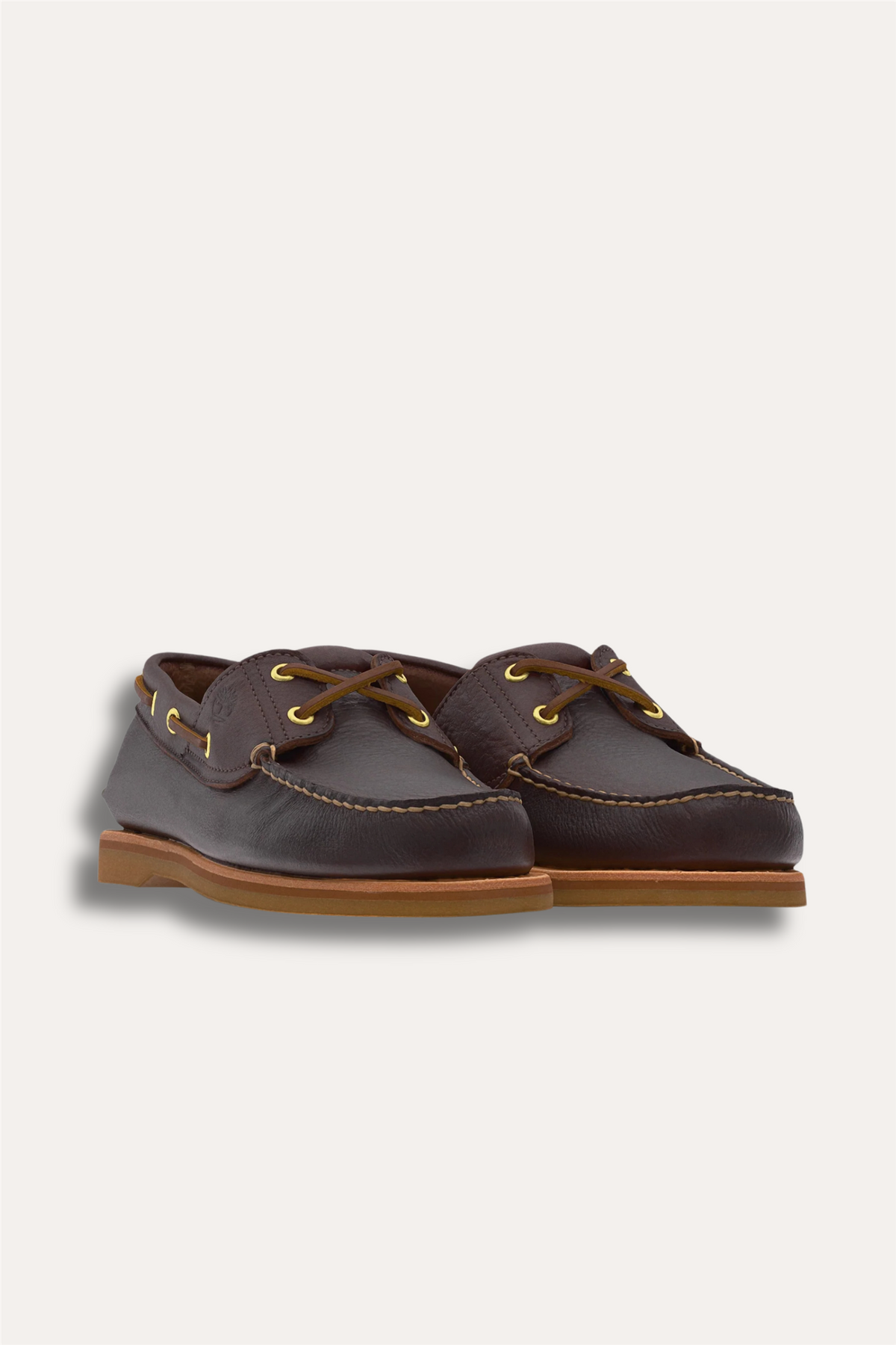 Crafted Eye Boat Shoe Dark Brown Full Grain