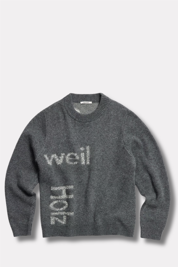 Haza Logo Crew Dark Grey Mix