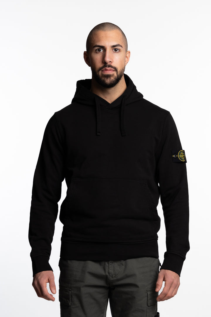 Garment Dyed Hooded Sweatshirt Black