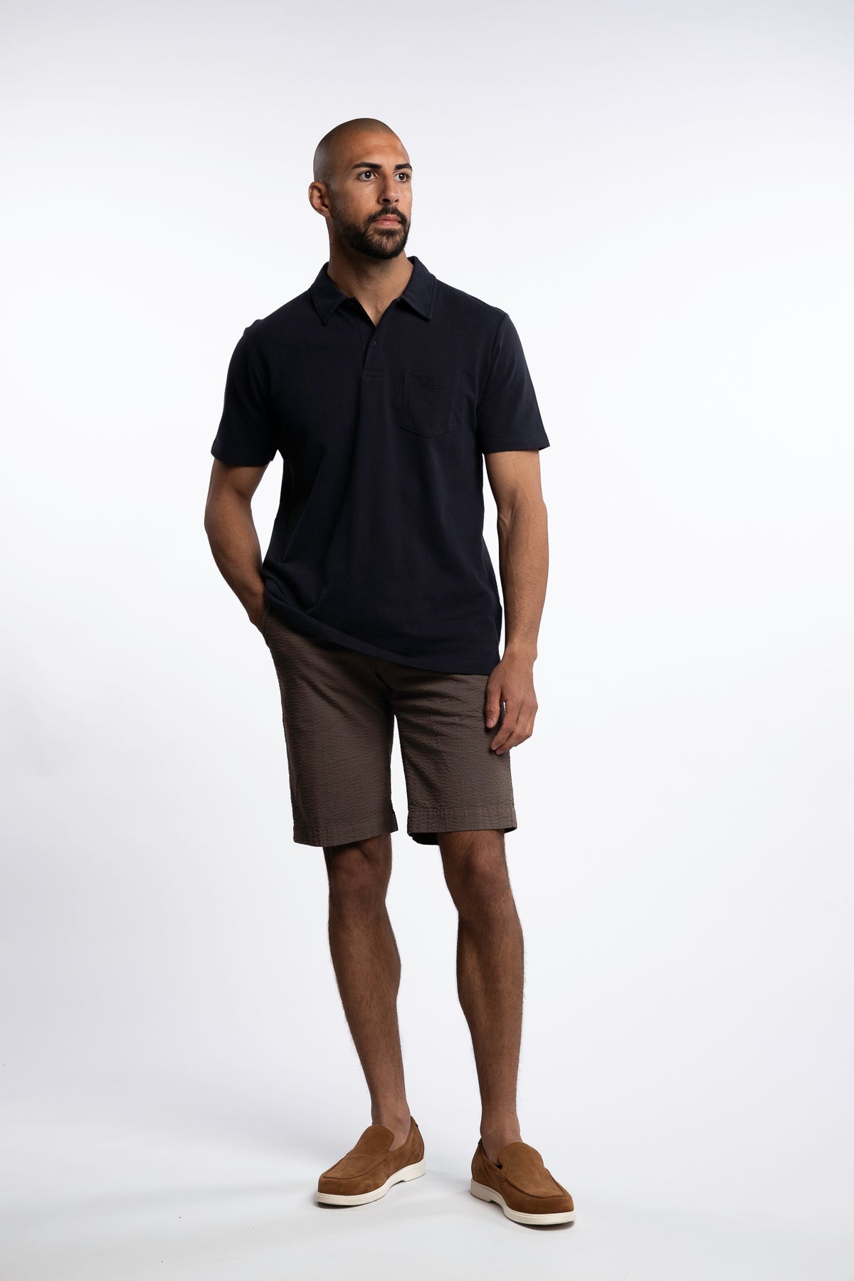 Seersucker Shorts Brown