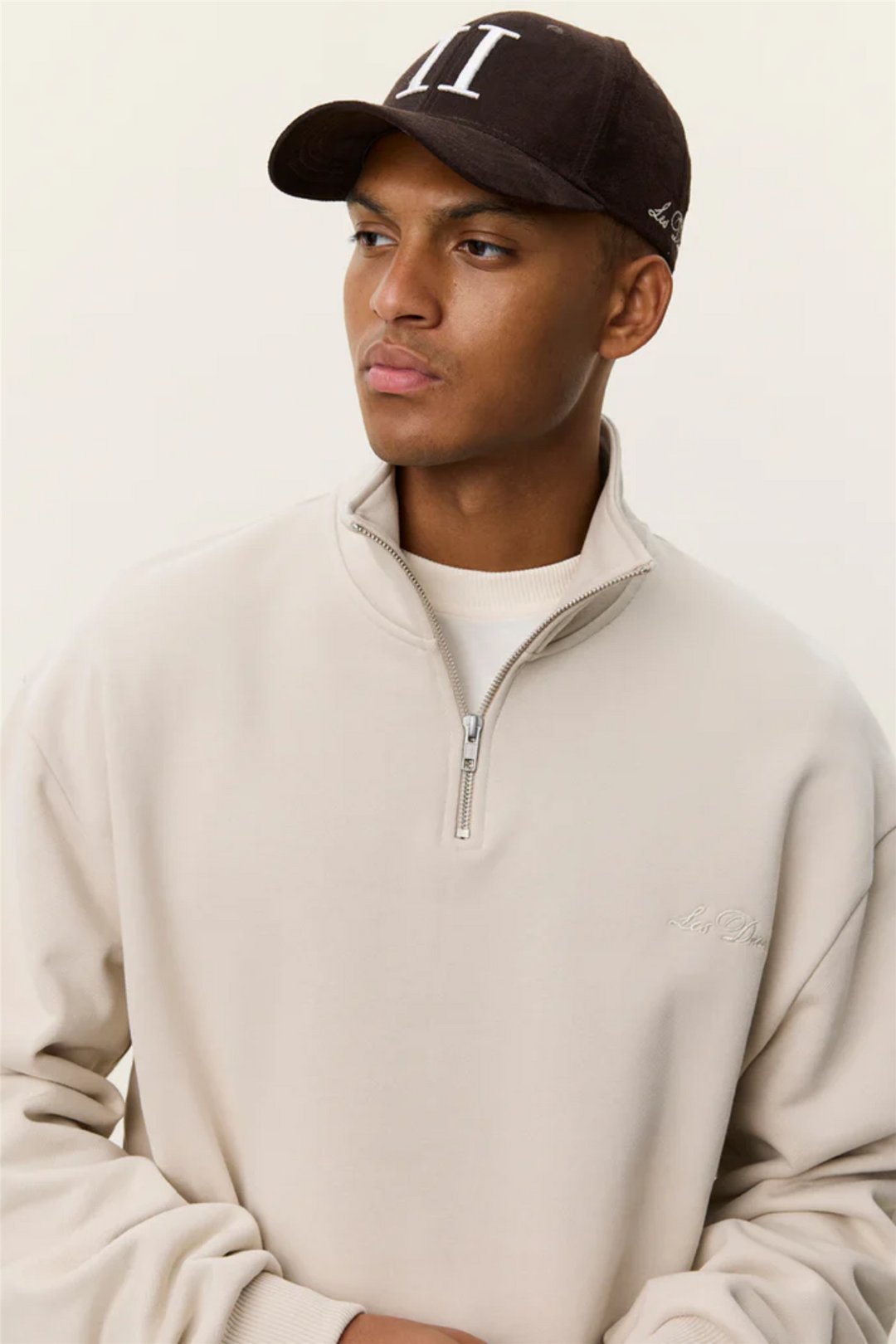 Crew Half-Zip Sweatshirt Light Sand