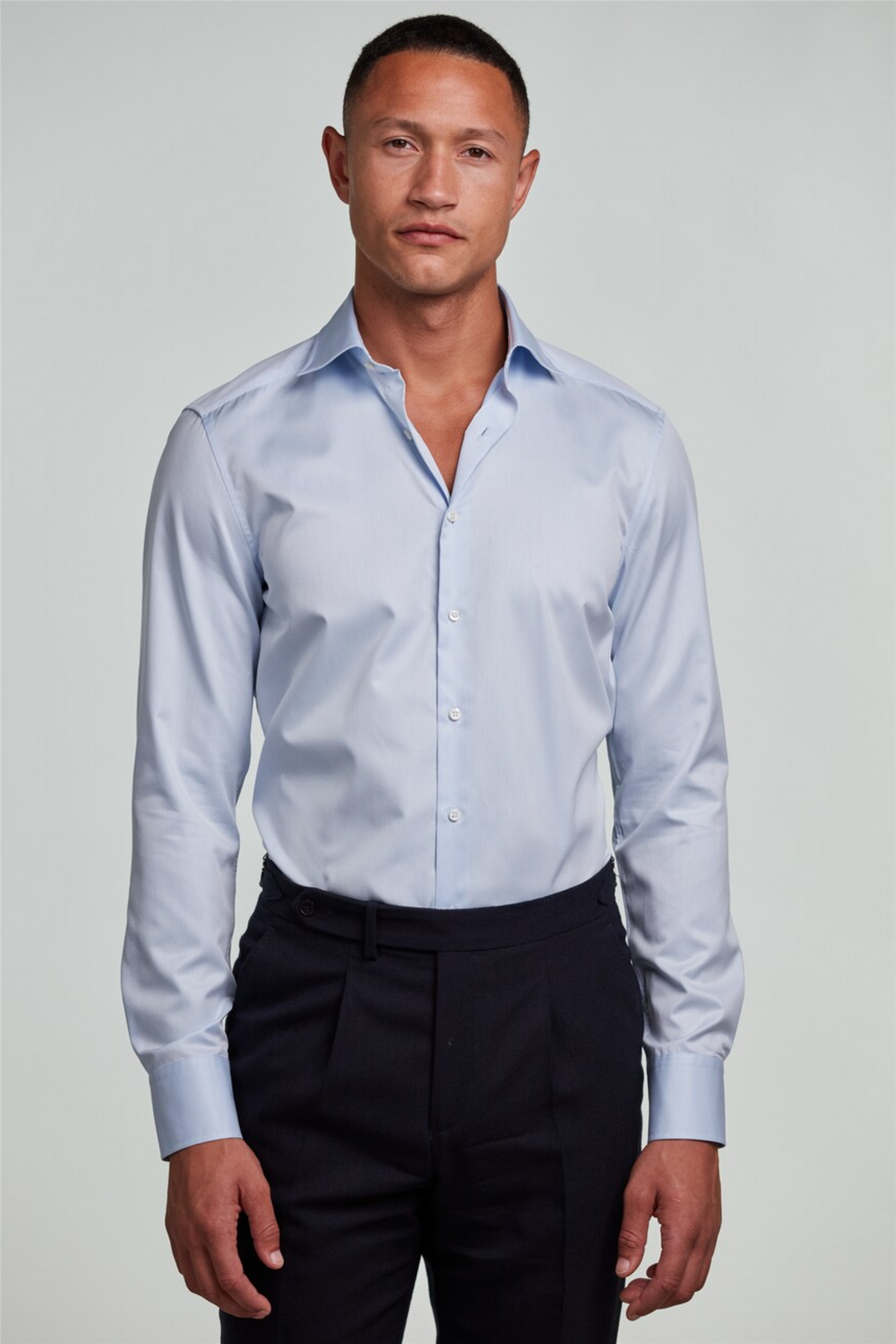 Slimline Twill Shirt Light Blue