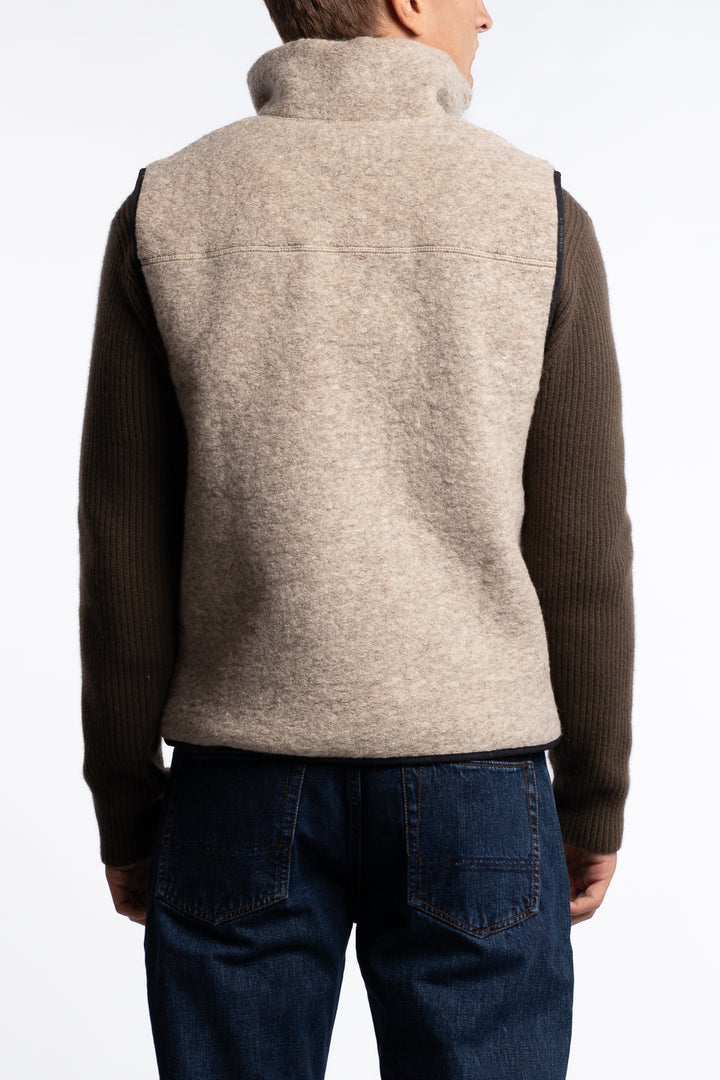 Duncan Wool Fleece Vest Moonbeam