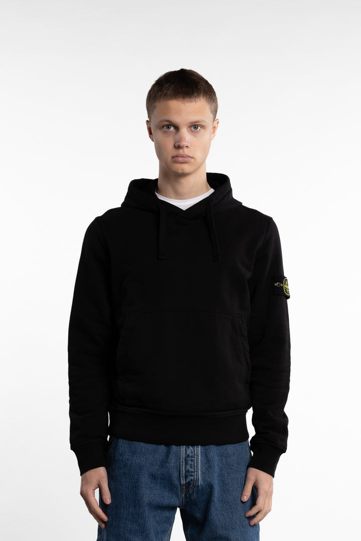 Garment Dyed Hooded Sweatshirt Black