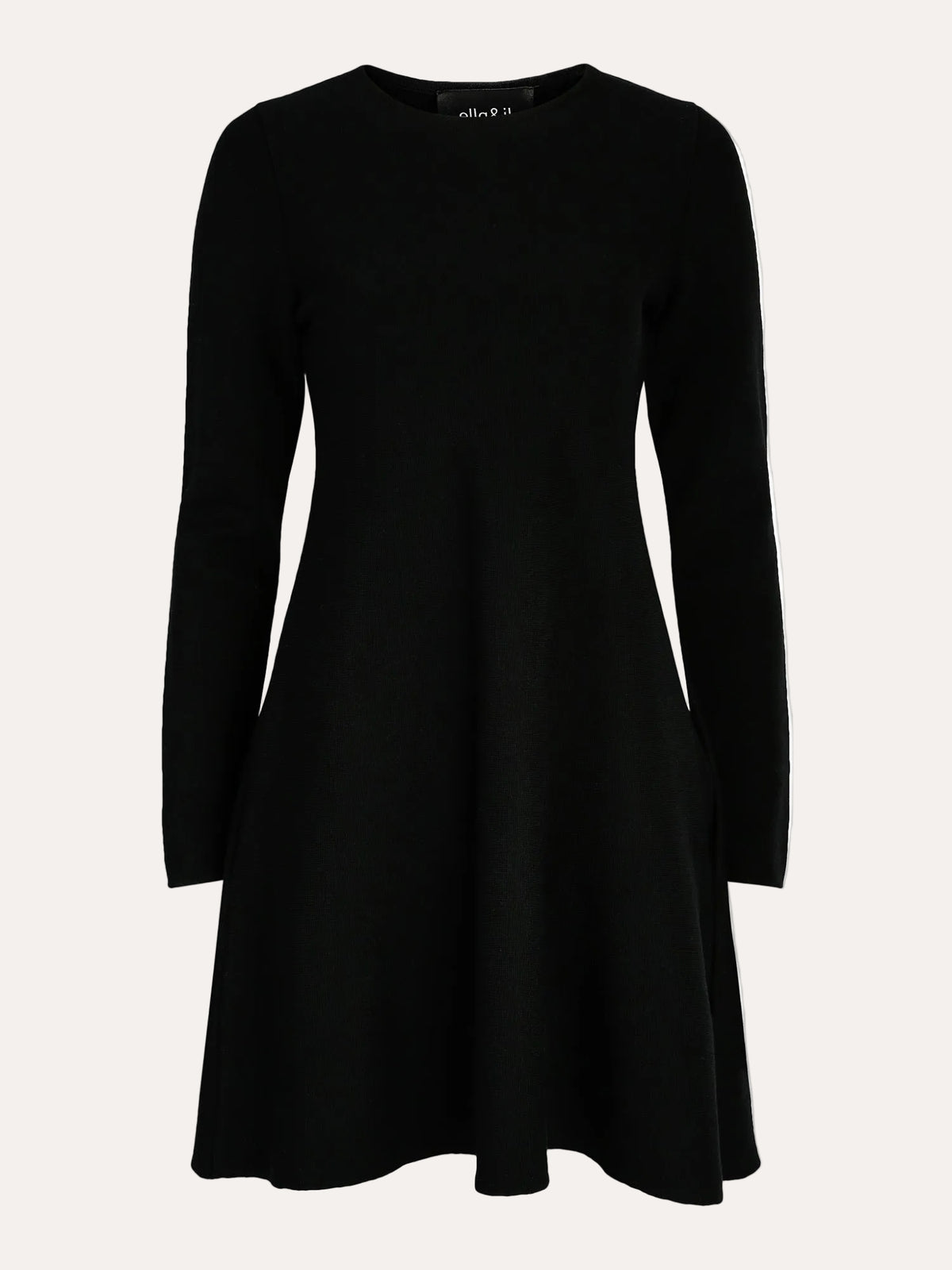 Cecilie Merino Dress Black - packshot