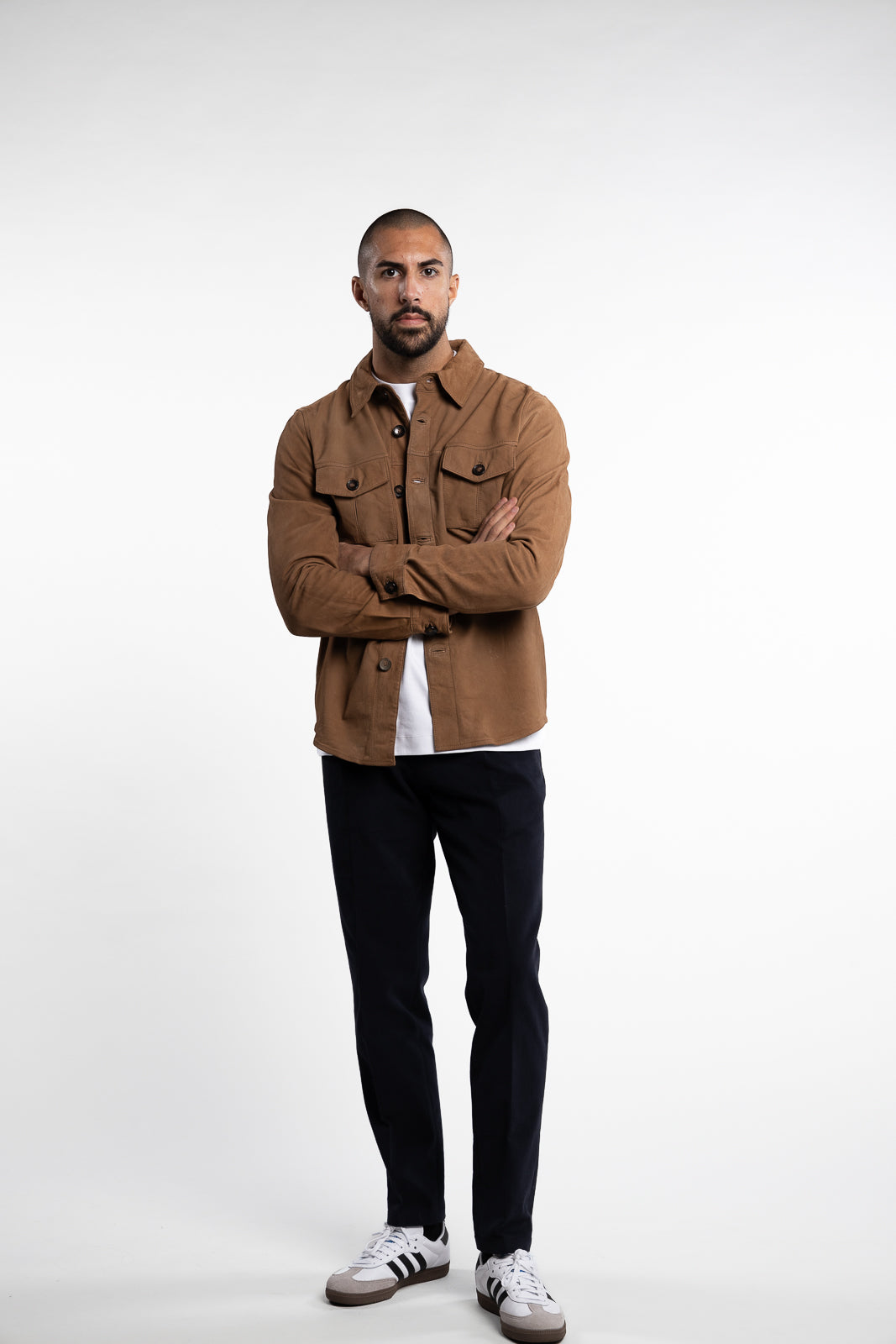 Overshirt Lamb Suede Light Brown