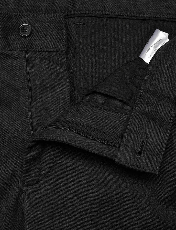 Denz Slim Fit Casual Trousers Dark Grey