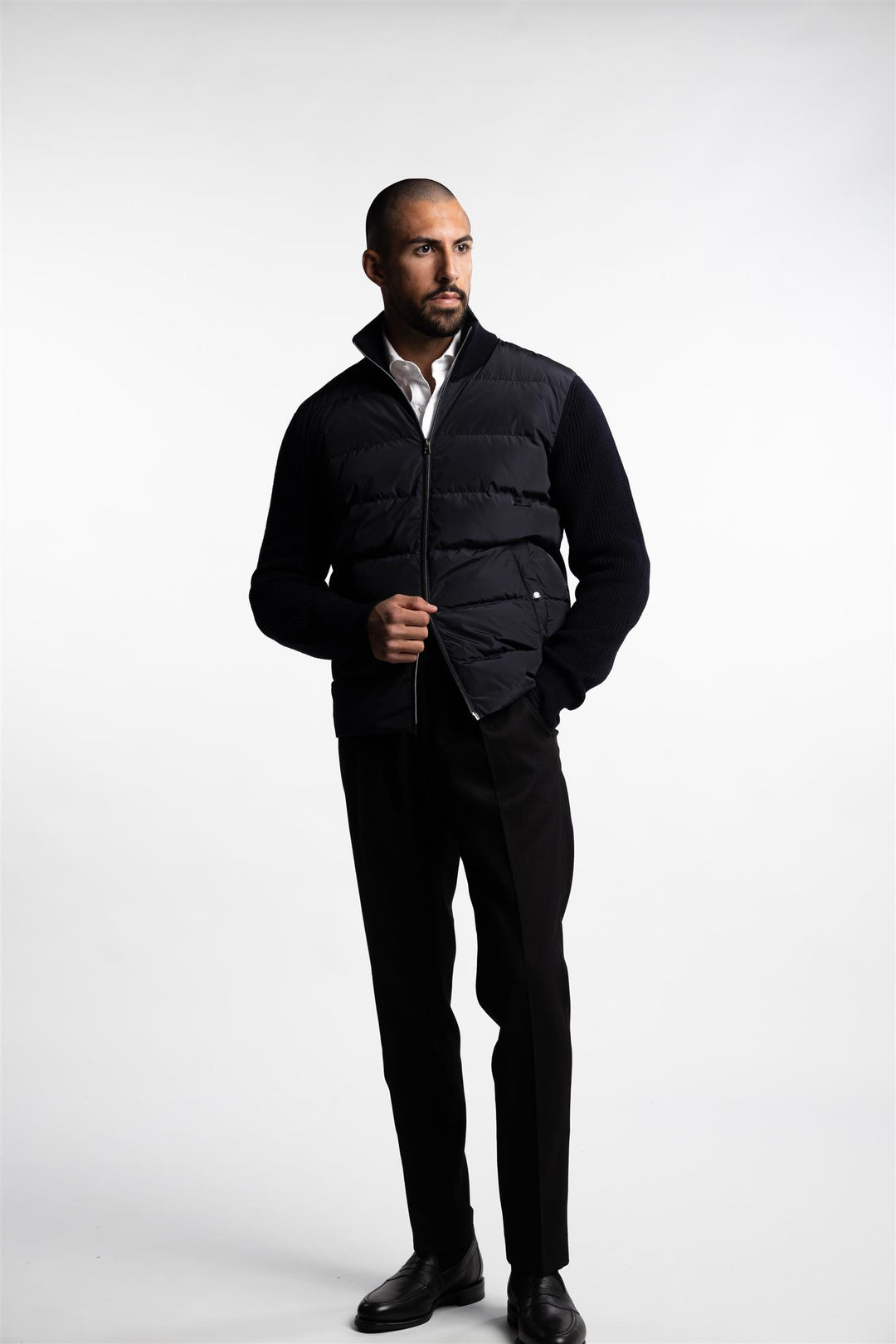 Down Cardigan Navy