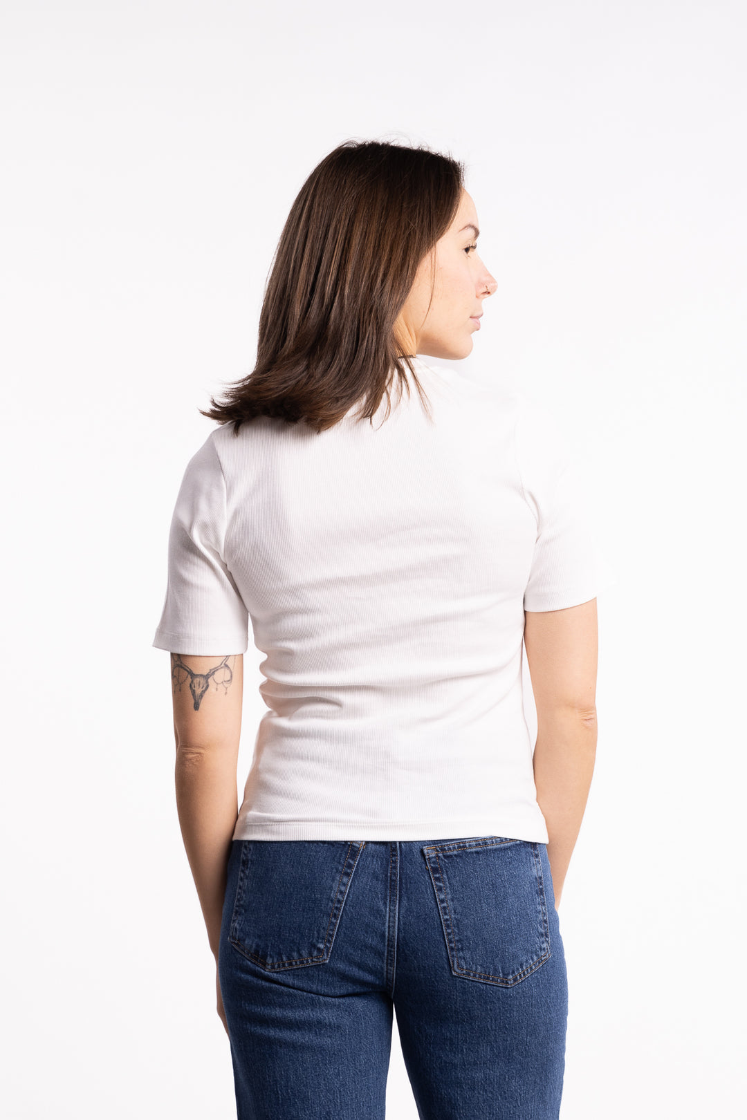 Pippa Rib Tee- Off-White