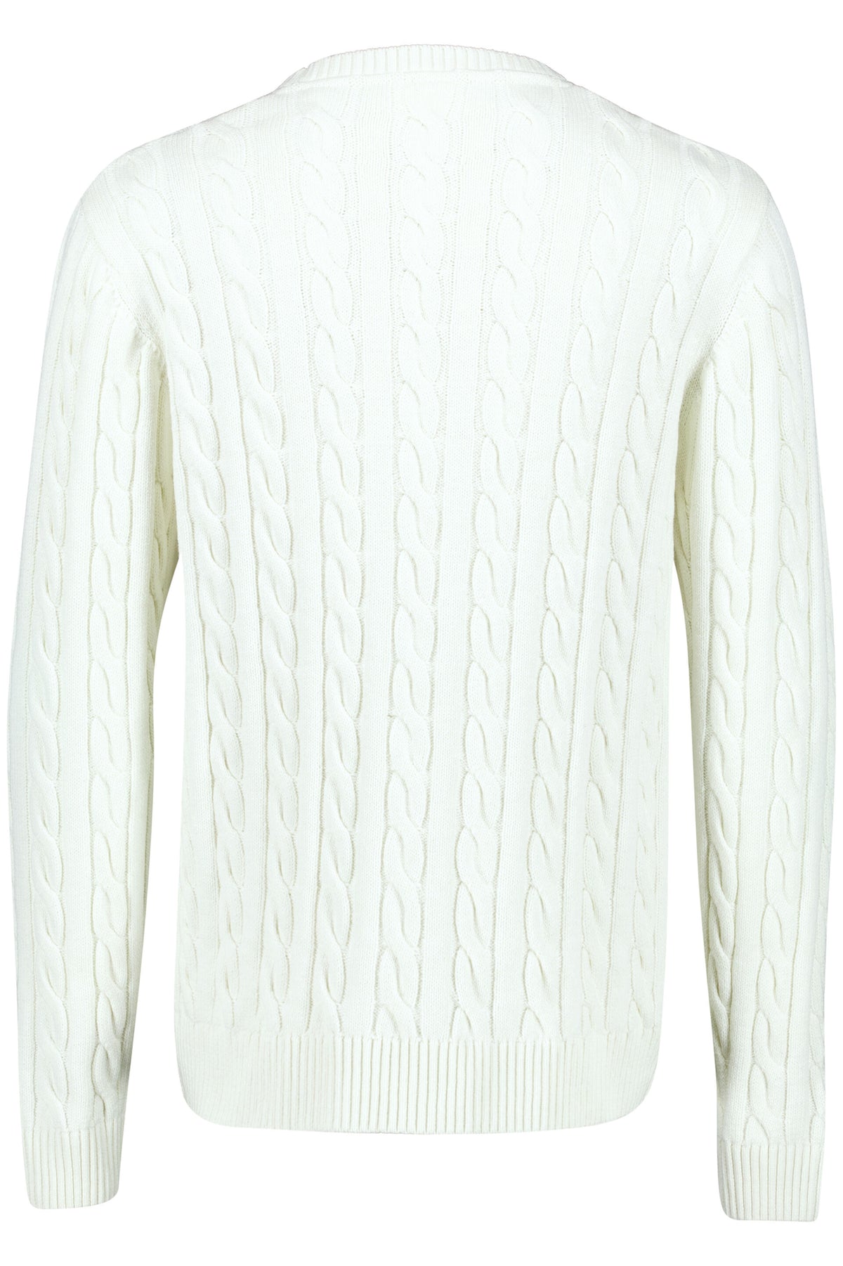 Cabel Knit Sweater Pearl White - packshot bakfra