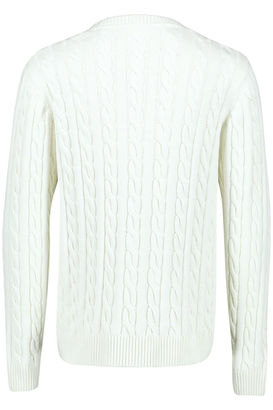 Cabel Knit Sweater Pearl White - packshot bakfra