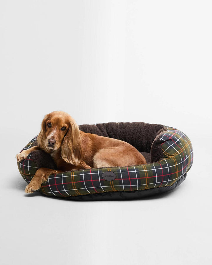Dog Snuggle Bed 35" Classic Tartan