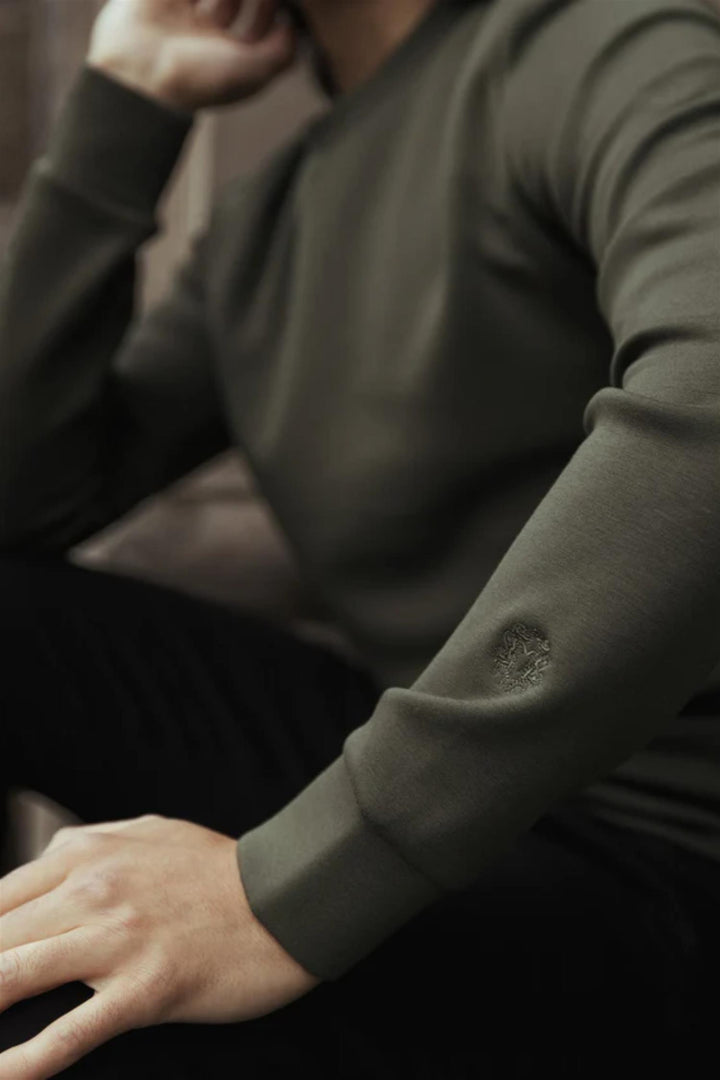 Abel Crew Neck Sweat Dk Army Green