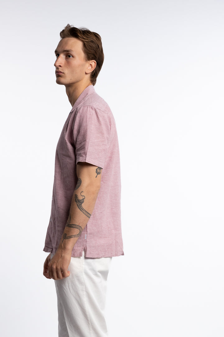 Casual Linen Blend Resort S/S Dusty Rose