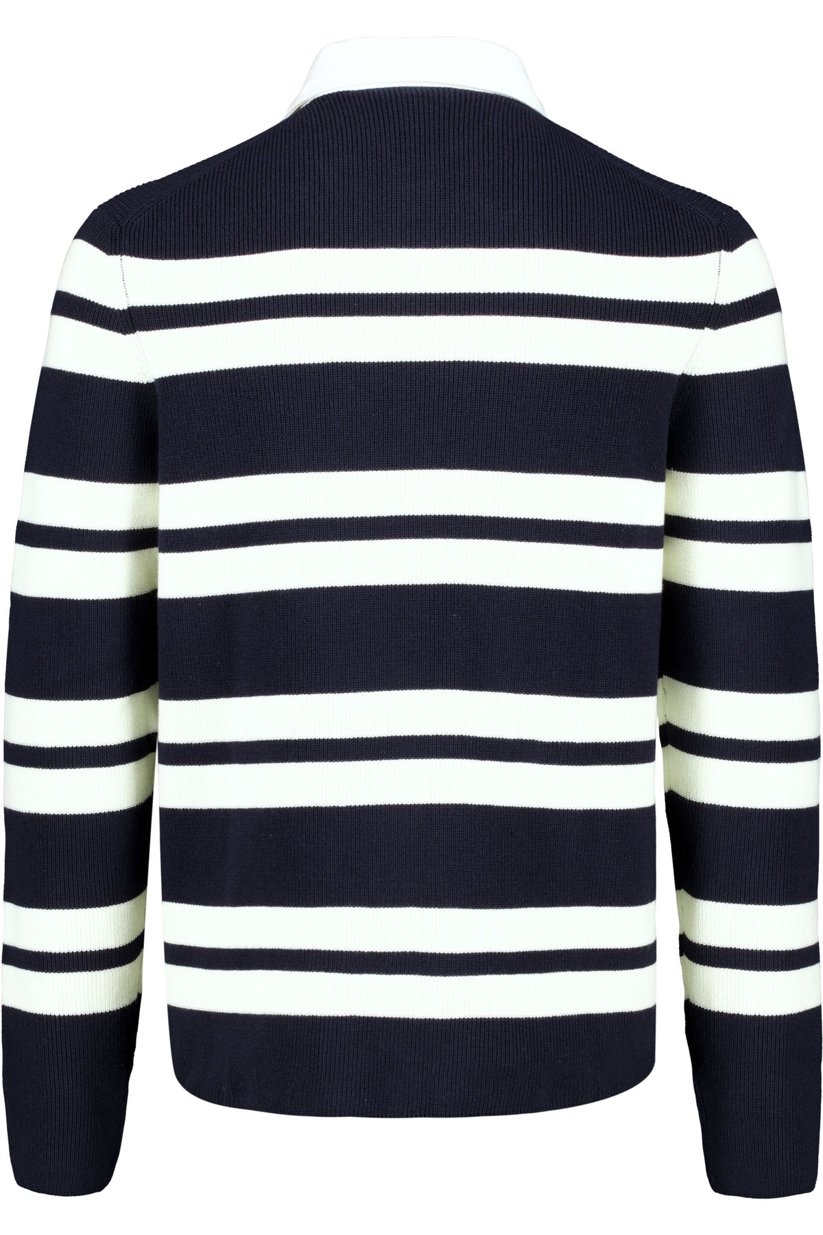 Knit Striped L/S Rugby Shirt Navy - packshot bakfra