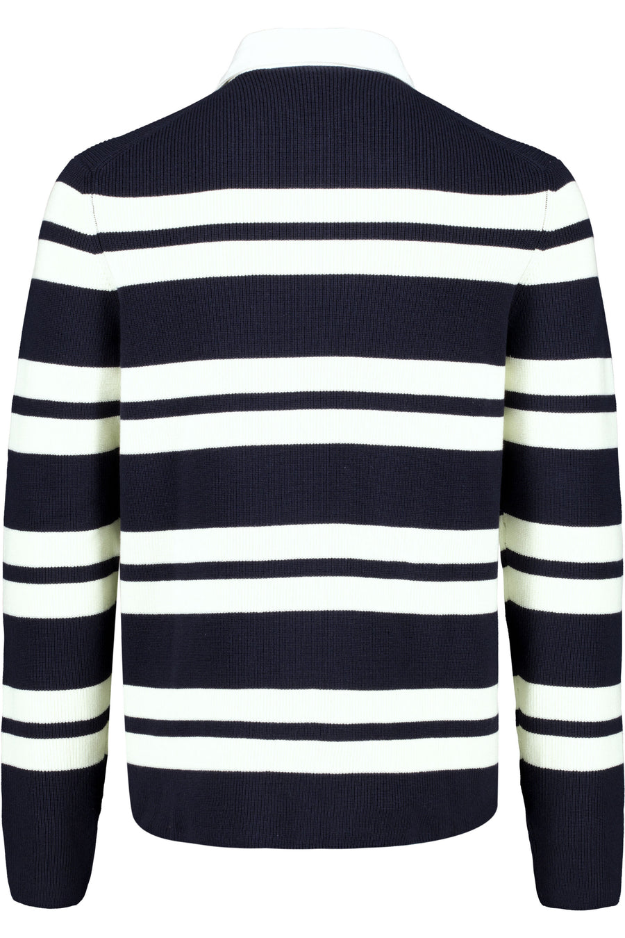 Knit Striped L/S Rugby Shirt Navy - packshot bakfra