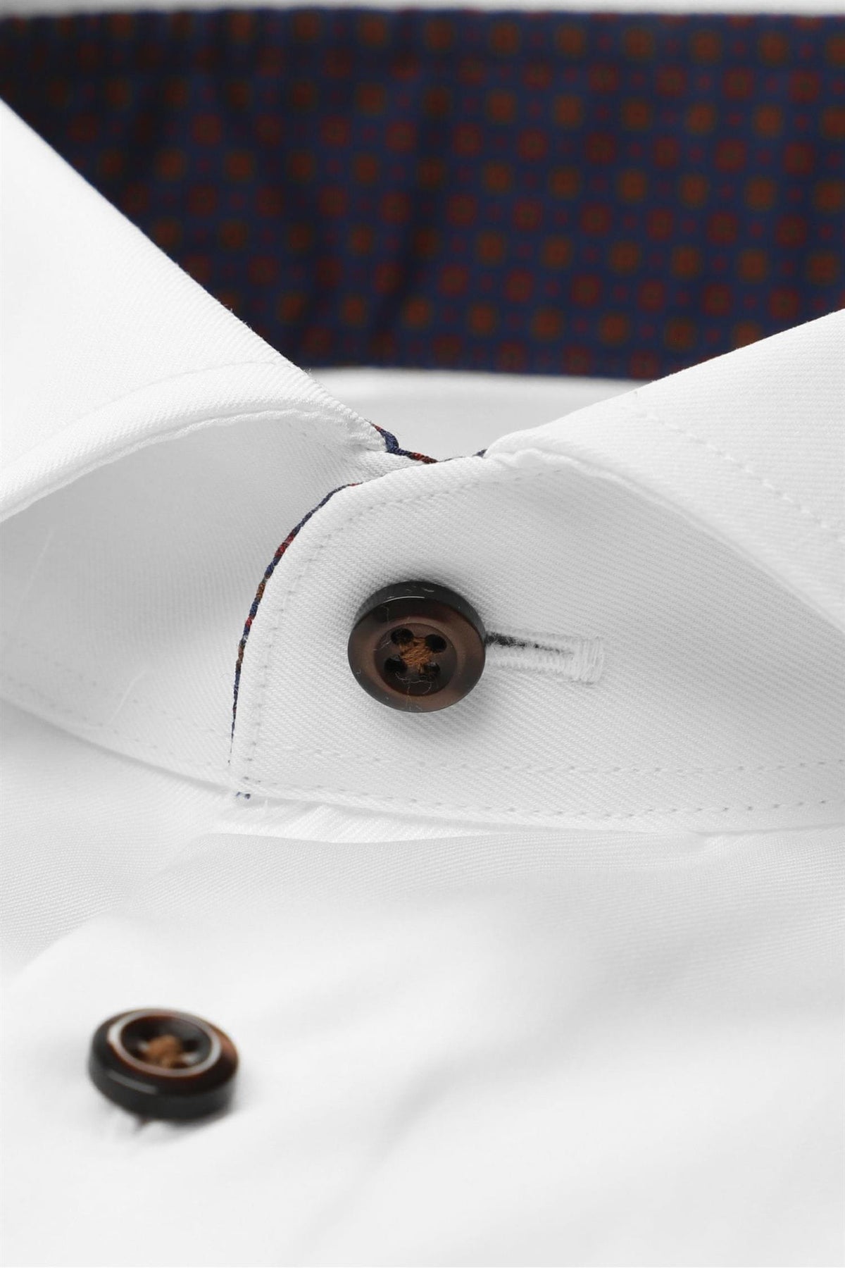 Slimline Twill Shirt Contrast White