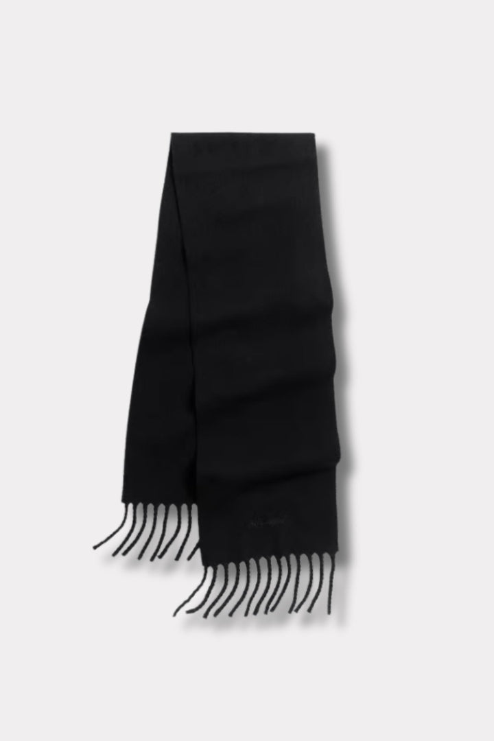 Idro Lambswool Tassel Scarf- Black